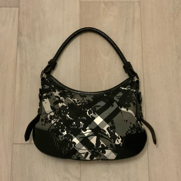 Vintage BURBERRY floral beat check foley hobo bag - Picture 2 of 16